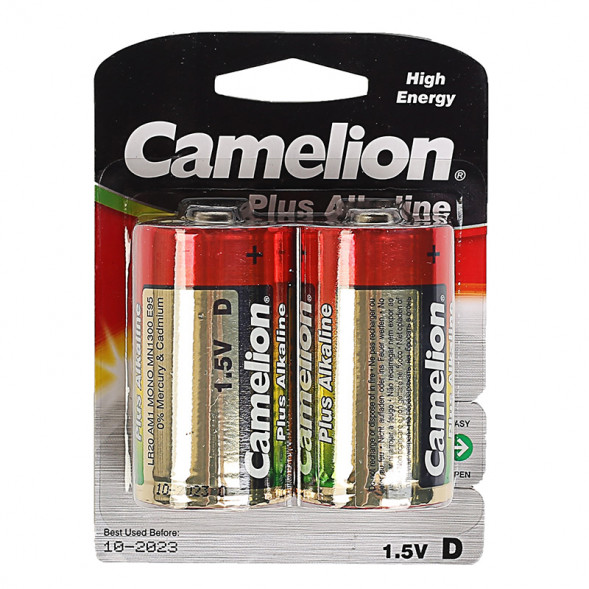 Батарейка D Camelion LR20-2BL Plus Alkaline 1.5В