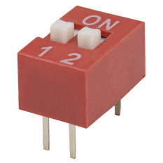 2 pin DIP переключатель красный шаг 2.54мм