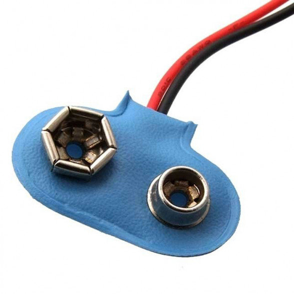 BS-E blue 100 mm клеммная колодка батарейная для кроны (черная)