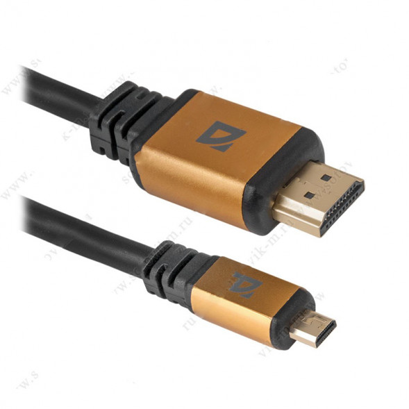 Кабель HDMI - микро HDMI Defender HDMI08-04PRO 1.0м (чёрный)
