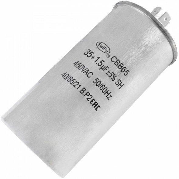 Конденсатор CBB65 35uF + 1.5uF 450V (SAIFU)