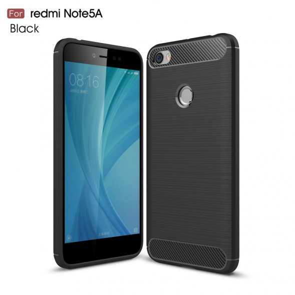 Чехол Carbon Fiber для Xiaomi Redmi Note 5A (черный)
