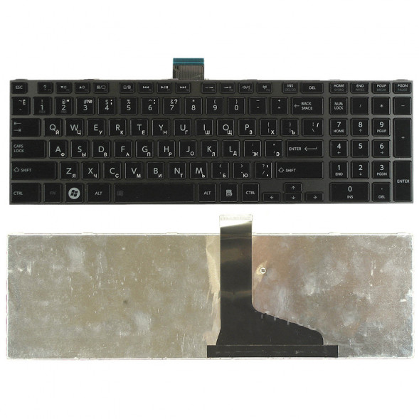 Клавиатура для ноутбука Toshiba L850 L875 (черная c черной рамкой) 004021