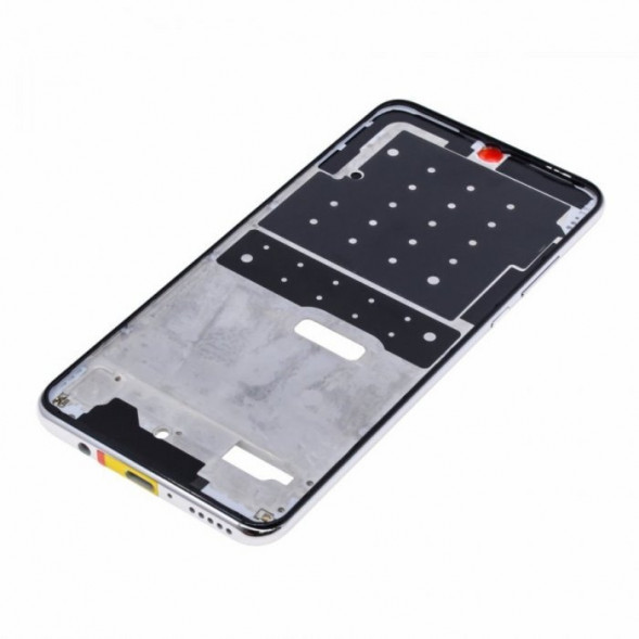 Рамка дисплея для Huawei P30 Lite (MAR-LX1M), Nova 4e (MAR-AL00) (24 Mp) (средняя часть в сборе) (Белая)