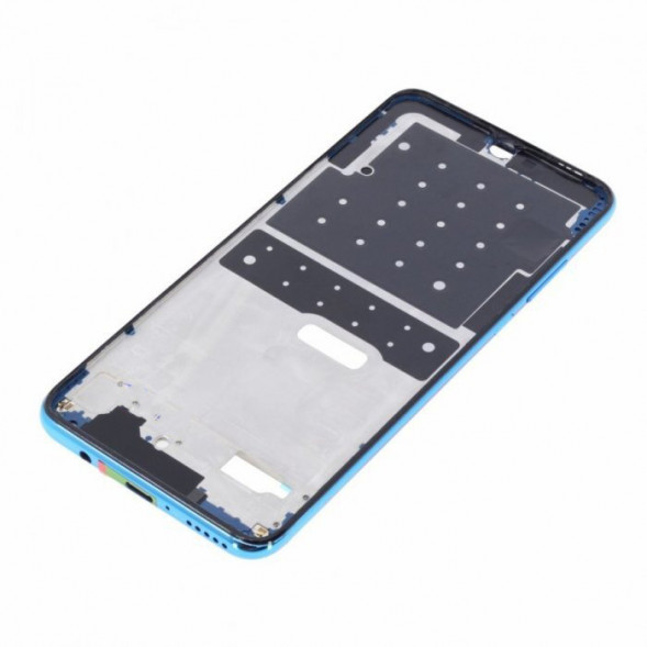 Рамка дисплея для Huawei P30 Lite (MAR-LX1M), Nova 4e (MAR-AL00) (24 Mp) (средняя часть в сборе) (Синяя)