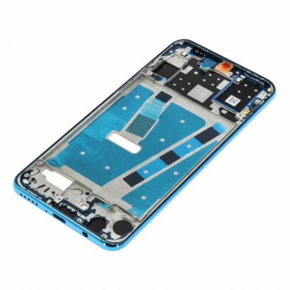 Рамка дисплея для Huawei P30 Lite (MAR-LX1M), Nova 4e (MAR-AL00) (48 Mp) (средняя часть в сборе) (Синяя)