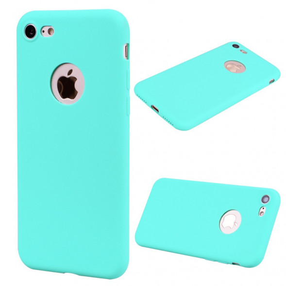 Матовый мягкий чехол для iPhone 8 / 7 (голубой)