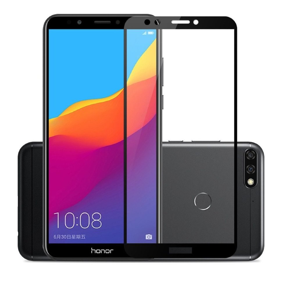 Защитное стекло 3D для Huawei Honor 7C Pro LND-L29, Honor 7C (Китайская версия), Enjoy 8 (черный)