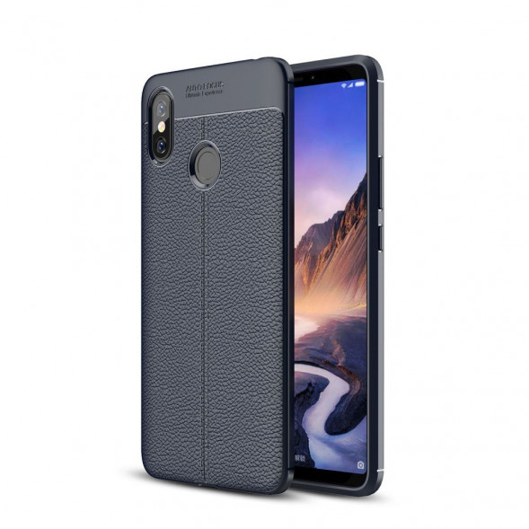 Чехол-накладка Carbon Fibre для Xiaomi Mi Max 3 (темно-синий)