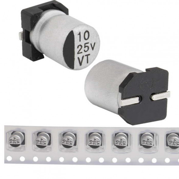Конденсатор 10 uF 25 V 105C 4*5.4 VT