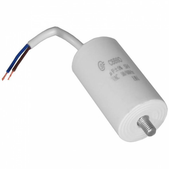 Конденсатор CBB60 25uF 450V WIRE+SCREW (SAIFU)
