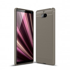 Чехол-накладка Carbon Fibre для Sony Xperia XA3 (серый)