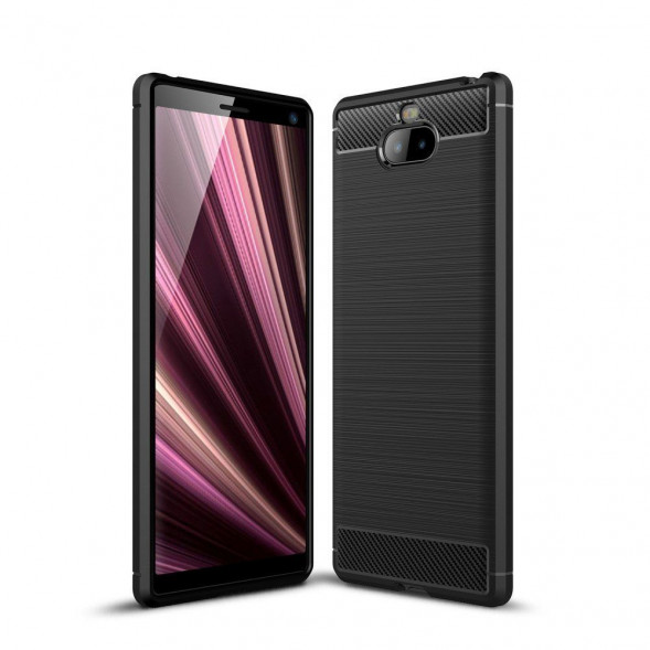 Чехол-накладка Carbon Fibre для Sony Xperia XA3 (черный)