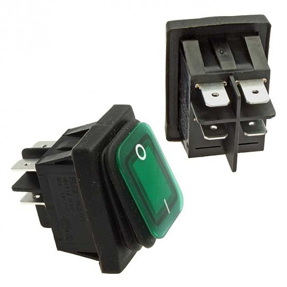 SB092 IP65 on-off 22x30mm Переключатель клавишный (рокерный)