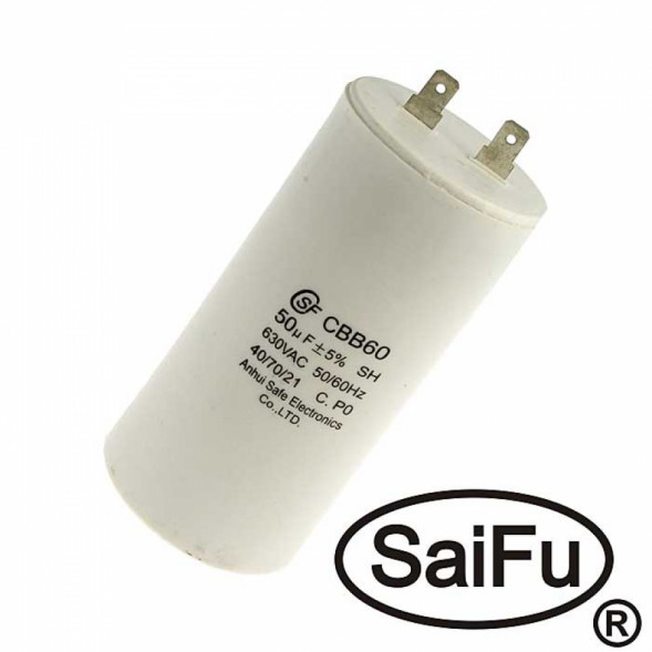 Конденсатор CBB60 50uF 630V (SAIFU)
