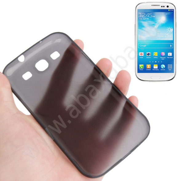 Ультратонкий чехол для Samsung Galaxy S3 i9300, S3 Duos (матовый-черный)