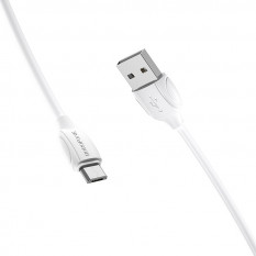 Кабель MicroUSB Borofone BX19 Benefit 2.4A 1м для Android (белый)