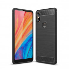 Чехол накладка Carbon Fibre для Xiaomi Mi Mix 2s (черный)