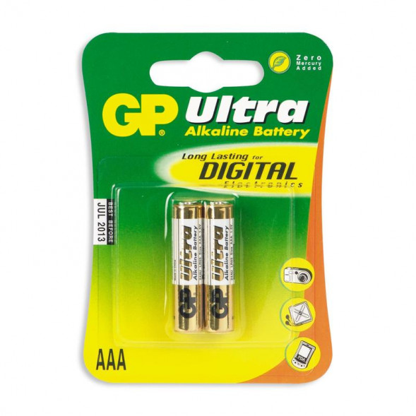 Батарейка мизинчиковая AAA GP LR03-2BL Ultra Alkaline 1.5В