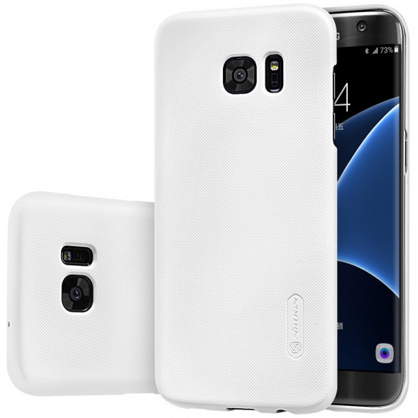 Пластиковый чехол накладка Nillkin для Samsung Galaxy S7 Edge G935 (Белый)